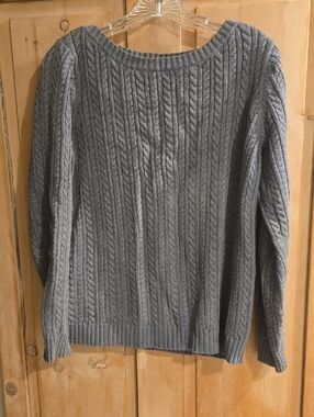 Ralph Lauren Gray Cable Knit Sweater